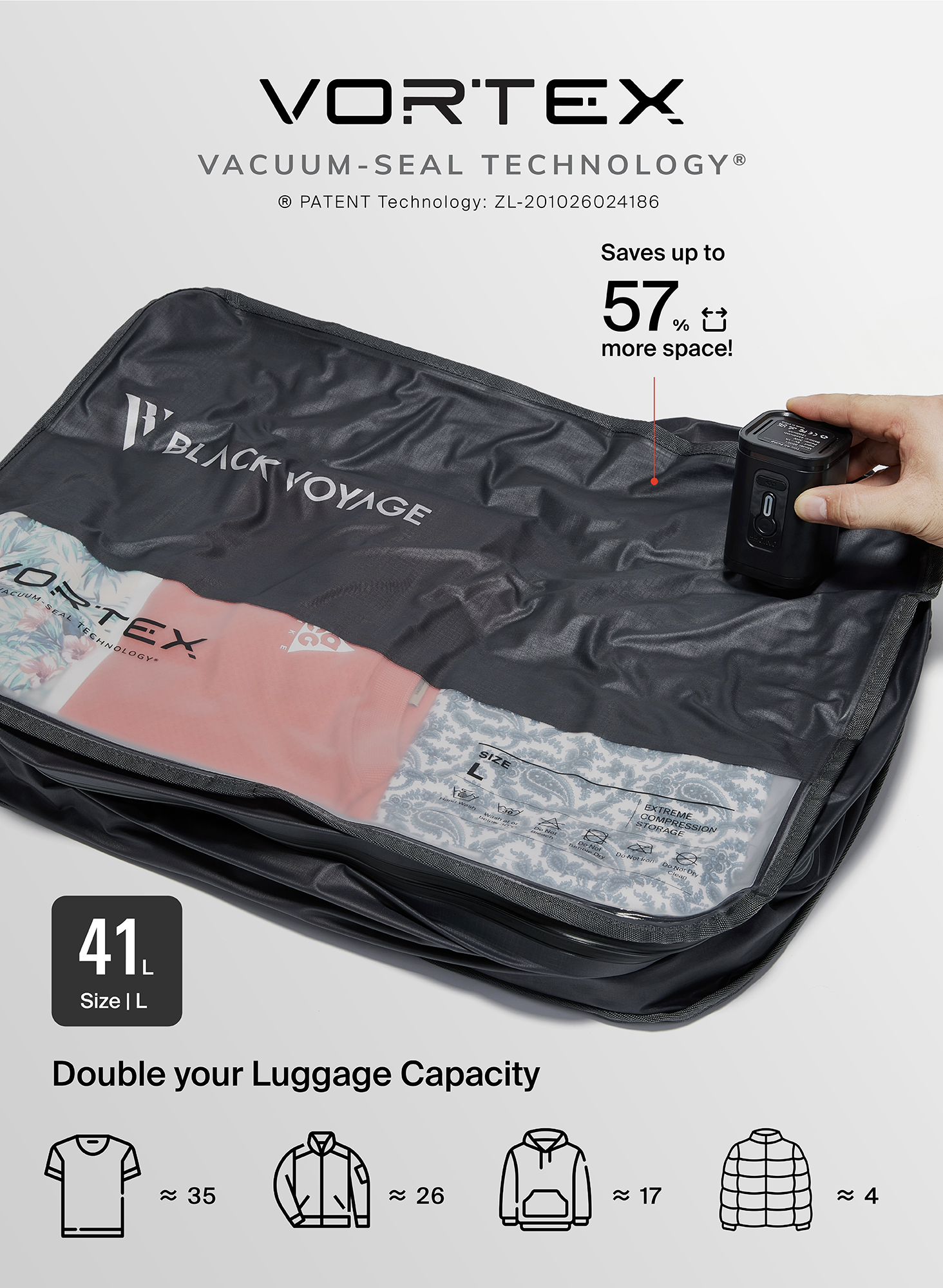 41L Vortex Seal Compression Travel Bag