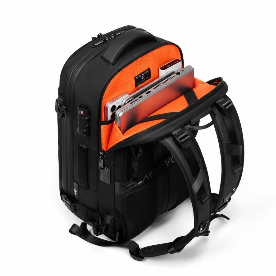 Zephyr Pro 60L - Vacuum-Seal Travel Backpack – Black Voyage