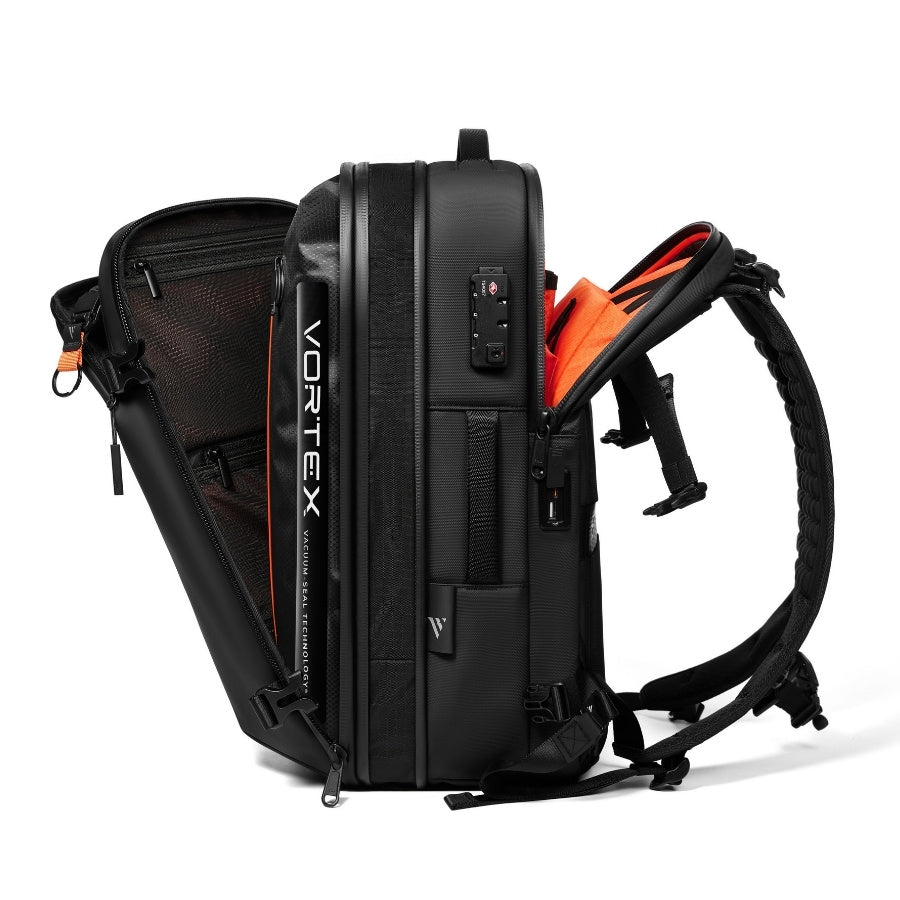 Zephyr Pro 60L - Vacuum-Seal Travel Backpack – Black Voyage