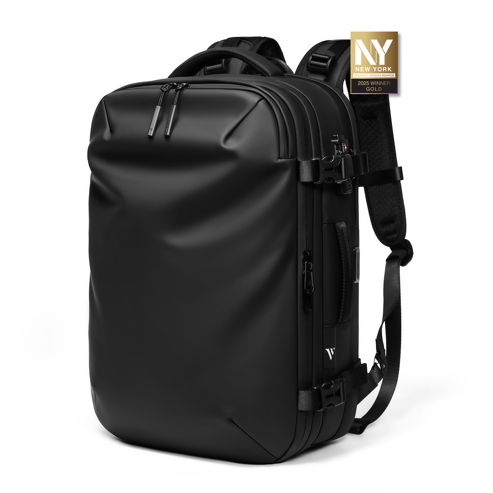 フィリップ・ワイズベッカー ARQUEOLOGÍA DEL FUTURO Zephyr Pro 60L - Vacuum-Seal Travel Backpack – Black Voyage