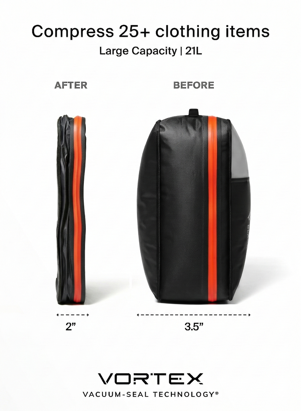 21L Vortex Seal Compression Travel Cube