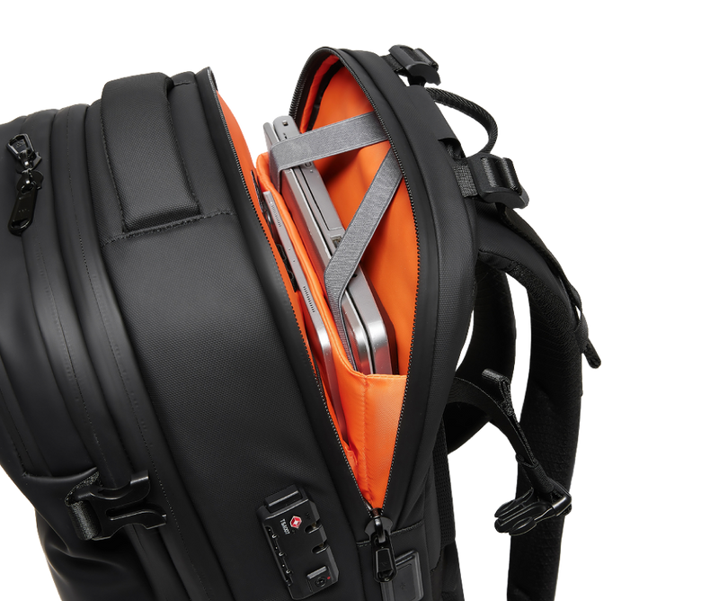 【新品】Virtual Trip backpac Black＆Black S Zephyr 60L Vacuum-Seal Air Compression Travel Backpack