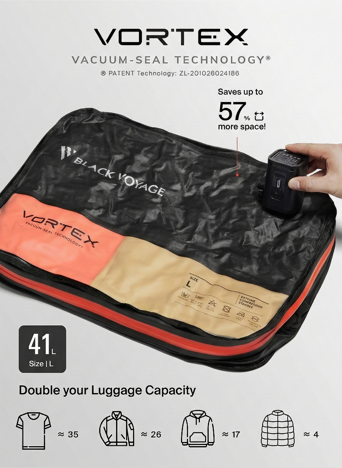 41L Vortex Seal Compression Travel Cube