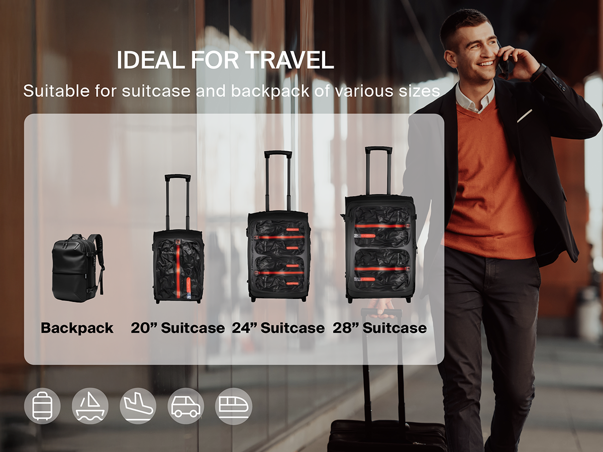 18L Vortex Seal Compression Travel Cube – Black Voyage